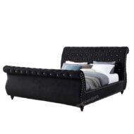 Swan Chesterfield Sleigh Bed Frame - Image 2