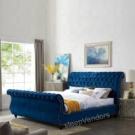 Swan Chesterfield Sleigh Bed Frame
