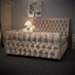 Sleigh Scroll Chesterfield Bed Frame