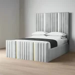 Vertical Panel Bed with Gold Trim | Storage & Mattress Choices